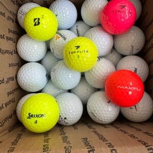46 Bridgestone, Nike, Top Flite, Maxfli, Titleist, Used Golfballs Variety Pack